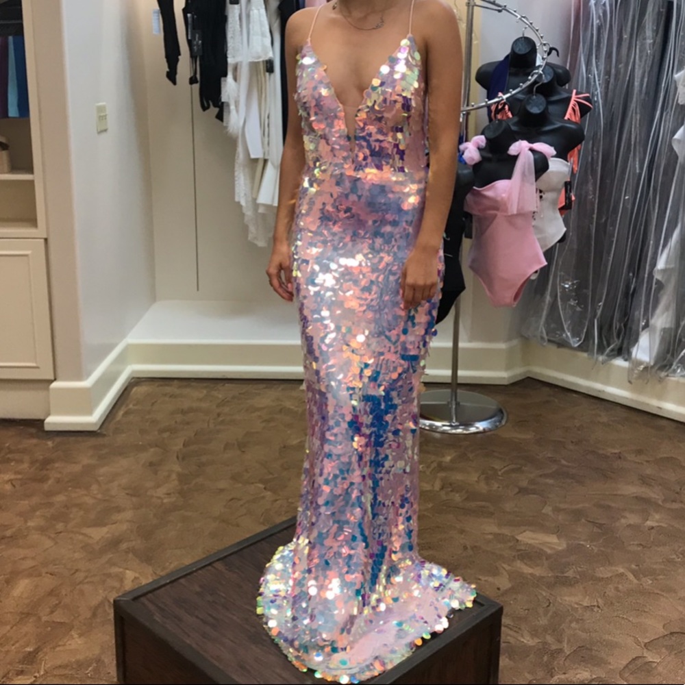 Jovani opal sequin dress